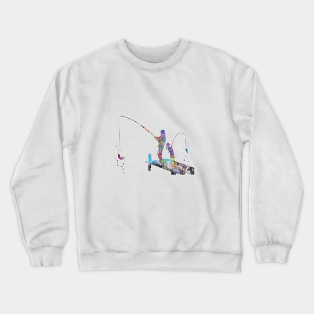 Fisherman Crewneck Sweatshirt by RosaliArt